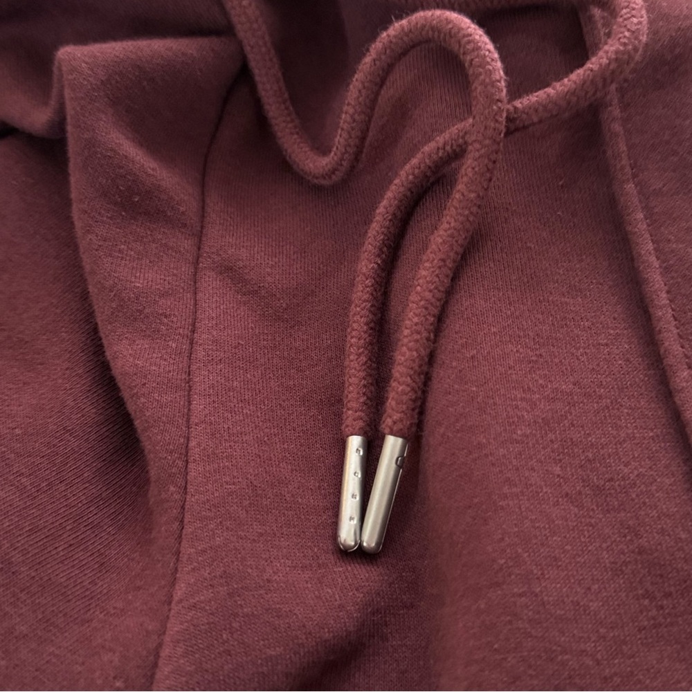 Champion Classic Fleece Sweatpants Medium Burgundy Wide Leg Joggers Gym Casual - Picture 13 of 15